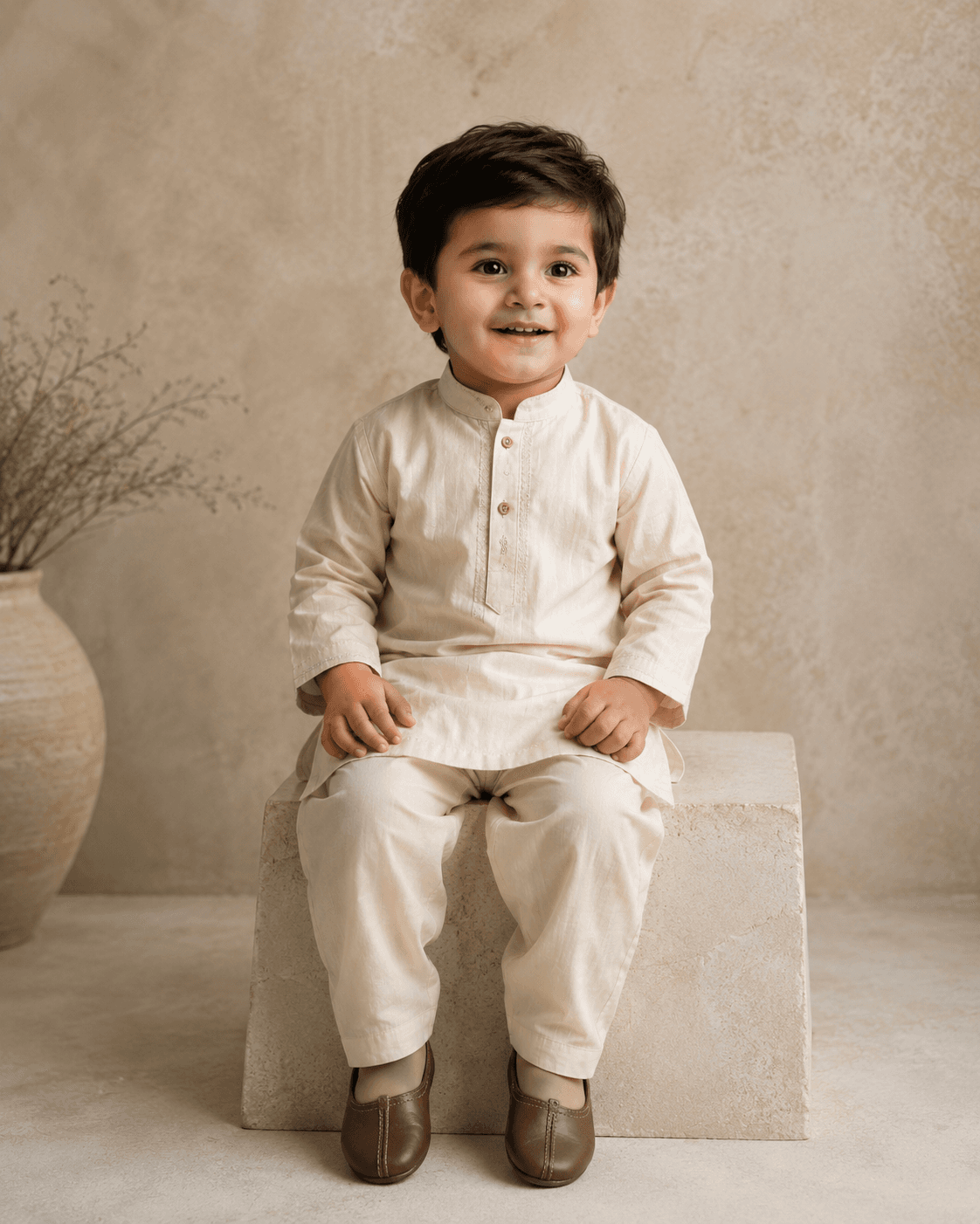 Test Men Embroidered Formal Kurta view 4