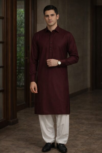 ROYAL MAROON PREMIUM SEMI-FORMAL KURTA