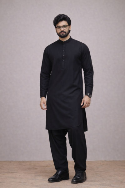 BLACK CASUAL KAMEEZ SHALWAR
