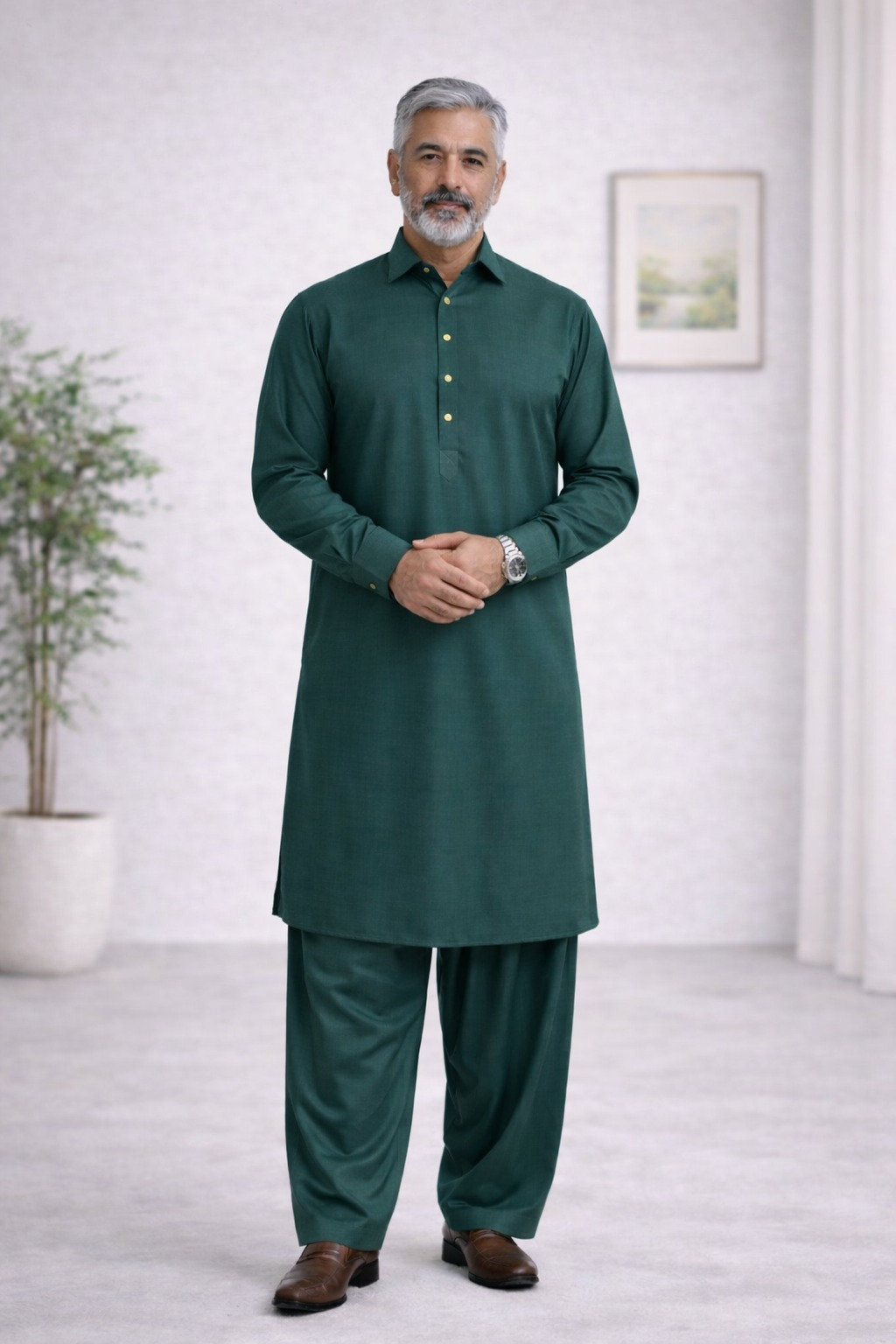 ROYAL DEEP SEA GREEN KAMEEZ SHALWAR
